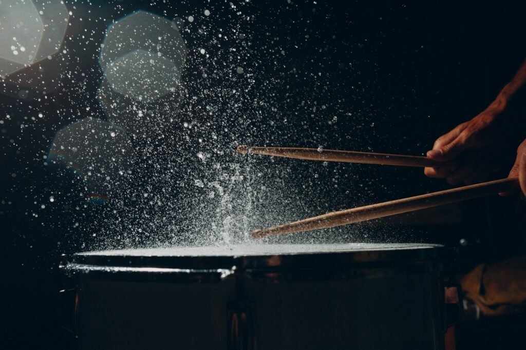 Water drummer performing at an event in Dubai, UAE