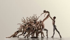 Russian dancers performing at an event in Dubai, UAE